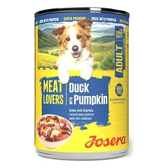 JOSERA Meat Lovers Menu Duck and Pumpkin 400 g Antis ir moliūgas, šlapias šunų maistas