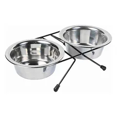 Trixie Dubenėlių kompl., nerūd. plienas-metalas, 2×0.45 l, ø 13 cm-28x6x15 cm
