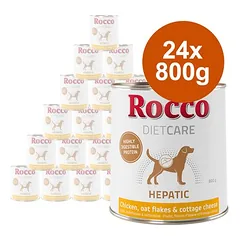 Rocco Diet Care Hepatic su vištiena, avižų dribsniais ir varškės sūriu, drėgnas maistas šunims 800 g — 4 nuotrauka