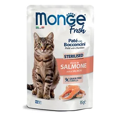 Monge Fresh - Pouches Cat Sterilised Salmon 85g (pak28)