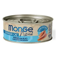 Monge Natural - Wet Cat Tuna with Anchovies - Senior 80 g