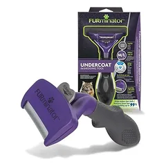 FURMINATOR Brosse toilettage chat grand taille poils longs Violet