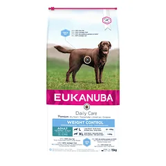 Eukanuba Daily Care Weight Control sausas maistas didelių veislių šunims su vištiena, L, 15 kg