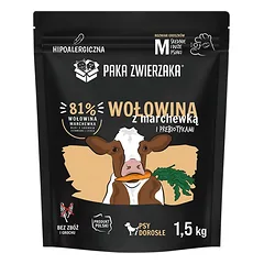 PAKA ZWIERZAKA Seventh Heaven Sausas pašaras Jautiena su morkomis M 1,5 kg