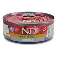 FARMINA N&D QUINOA - CAT Wet Pork NEUTERED ADULT 80 g (pak.24)