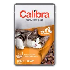 Calibra Pouch Premium Cat Duck & Chicken drėgnas maistas katėms, 100 g