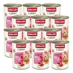 ANIMONDA Cat Carny Adult skonis: įvairių rūšių mėsos kokteilis 12x400g 