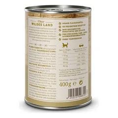 WILDES LAND Chicken konservuotas begrūdis pašaras suaugusiems šunims su vištiena ir daržovėmis, 400 g — 2 nuotrauka
