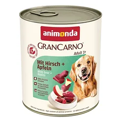 GRANCARNO konservai adult su jautiena, elniena ir obuoliais 800g