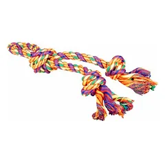 Duvo+ medvilninė virvė su kilpa ir mazgu šunims, Matmenys: 42 x 15 x 7 cm — 2 nuotrauka