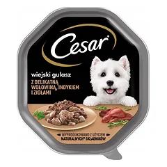 CESAR padėklas 150 g – pilnavertis šlapias maistas su kalakutiena ir jautiena padaže  photo