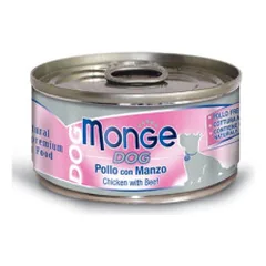 Monge Natural konservai su vištiena ir jautiena šunims