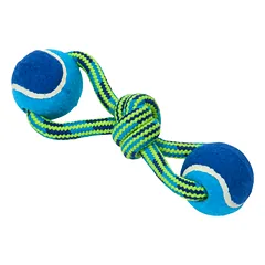 Žaislas šuniui virvė su kamuoliukais 18 cm S