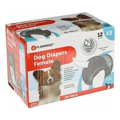 Flamingo DIAPERS DIPY FOR FEMALE DOGS XS 12PCS 28-40CM