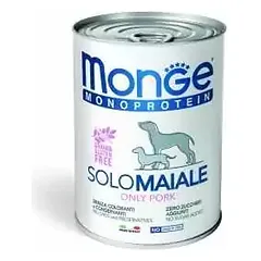 Monge Monoproteico Solo šunų paštetas 100% kiauliena 6×400 g