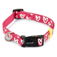 Beeztees antkaklis šunims Širdelė iš nailono, rožinis, Reguliavimas: 26 - 40 cm — 3 nuotrauka