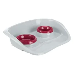 Trixie plastikinių dubenėlių rinkinys, 0,25 l, ø 9 cm & 0,3 l, ø 11 cm / L 46 x B 11 x H 30 — 4 nuotrauka
