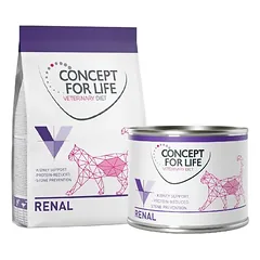 Concept for Life mišrus rinkinys Veterinary Diet Renal, sausas maistas katėms, 200 - 399 g — 4 nuotrauka