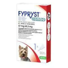 KRKA Fypryst Combo antiparazitinis užlašinamasis tirpalas mažų veilsių šunims, 2–10 kg, 67 mg, N1