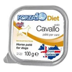 Forza10 Solo Diet Horse drėgnas maistas šunims, su maisto netoleravimu ir alergijomis, 100 g nuotrauka