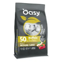Oasy Grain Free Adult Medium/Large sausas pašaras su buivoliena didesnių veislių šunims - Zoobaze