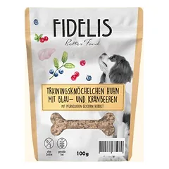 FIDELIS Trainingsknöchelchen Huhn mit Blaubeeren und Kranbeeren (100g)