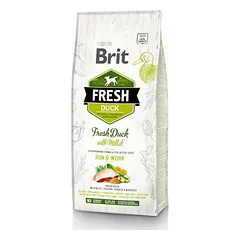 Brit Fresh Hund - Active dogs - Duck - Run & Work, 12kg