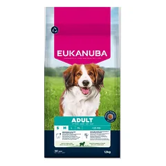 Eukanuba Life Care Adult S/M sausas maistas mažų ir vidutinių veislių šunims su ėriena ir ryžiais, 12 kg