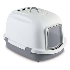 Stefanplast Super Queen XXL kraiko dėžė su filtru, baltos ir pilkos spalvų, 71 x 55 x 46,5 cm, 