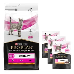 PURINA Veterinary PVD UR Urinary Cat 5kg + PURINA Veterinary 3x85g
