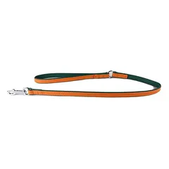 Das Lederband Hundeleine Firenze orange/forest