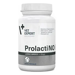 VetExpert ProlactiNO Large Breed (15+KG) tabletės šunims, netikros nėštumo simptomams mažinti, 1010 mg, N40