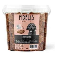 FIDELIS jautienos mėsainiai, skanėstai šunims (1 kg kibiras)