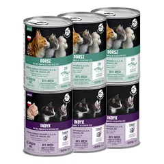 PetRepublic gabaliukai padaže 3x400g su kalakutiena + 3x400g su menke