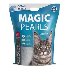 Silikoninis kačių kraikas - Magic Pearl Ocean Breeze, 16 l