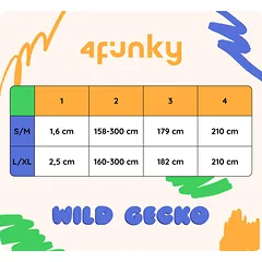 Spalvingas reguliuojamas pavadėlis šunims 4 Funky Wild Gecko 1,6 cm / 300 cm – S/M — 5 nuotrauka