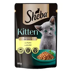 SHEBA Kitten 85g su vištiena padaže kačiukams nuotrauka