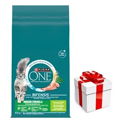 Purina One Indoor Formula Turkey & Wheat Adult Cat Food 9.75kg + Staigmena katei
