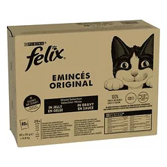 Felix Megapack Classic maišeliai, drėgnas maistas katėms 80 x 85 g — 3 nuotrauka