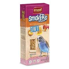 VITAPOL Smakers 3x1 banguotosioms papūgėlėms (kiaušinis / medus / vaisiai) 3 vnt.