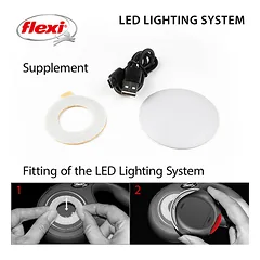FLEXI LED žibintuvėlis Akku su USB, pilkas — 4 nuotrauka