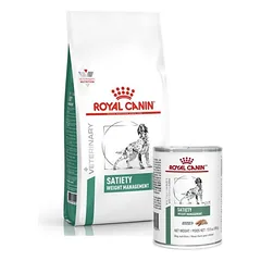 ROYAL CANIN Dog satiety support 6 kg antsvorio turintis šunų maistas + 12 x Satiety Weight Management 410g