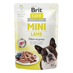 Brit Care Mini Lamb Fillets In Gravy drėgnas maistas šuniukams, 85 g
