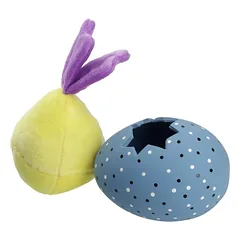 Šuns žaislas, kiaušinis, lateksas, violetinis, 11 cm — 3 nuotrauka