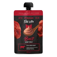 Fitmin For Life Cream Sauce Beef mėsos tyrelė katėms, 100 g