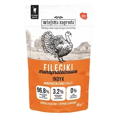 WIEJSKA ZAGRODA „Fileciki“ kalakutienos šlapias maistas katėms, 24 x 85 g