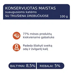 CLUB 4 PAWS Premium konservai suaugusioms katėms su triušiena 100g x 24 — 2 nuotrauka