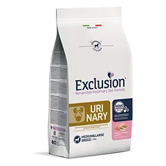 Exclusion Urinary sausas maistas šunims, M/L, su kiauliena, sorgų kruopos, ryžiai, 12kg