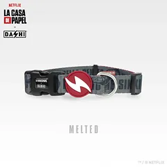 Dashi La Casa De Papel Melted Katės Antkaklis - katės antkaklis su Pinigų Heist tema, grafito spalvos — 2 nuotrauka