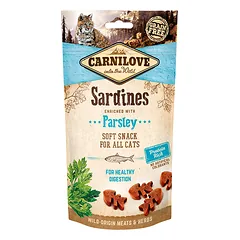 Carnilove skanėstas katėms Sardine enriched with Parsley 50g